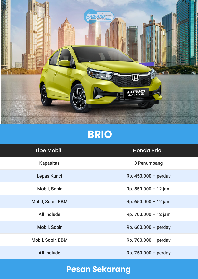 rental mobil jakarta brio