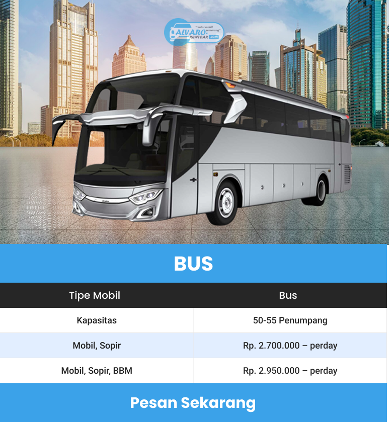 rental mobil jakarta bus