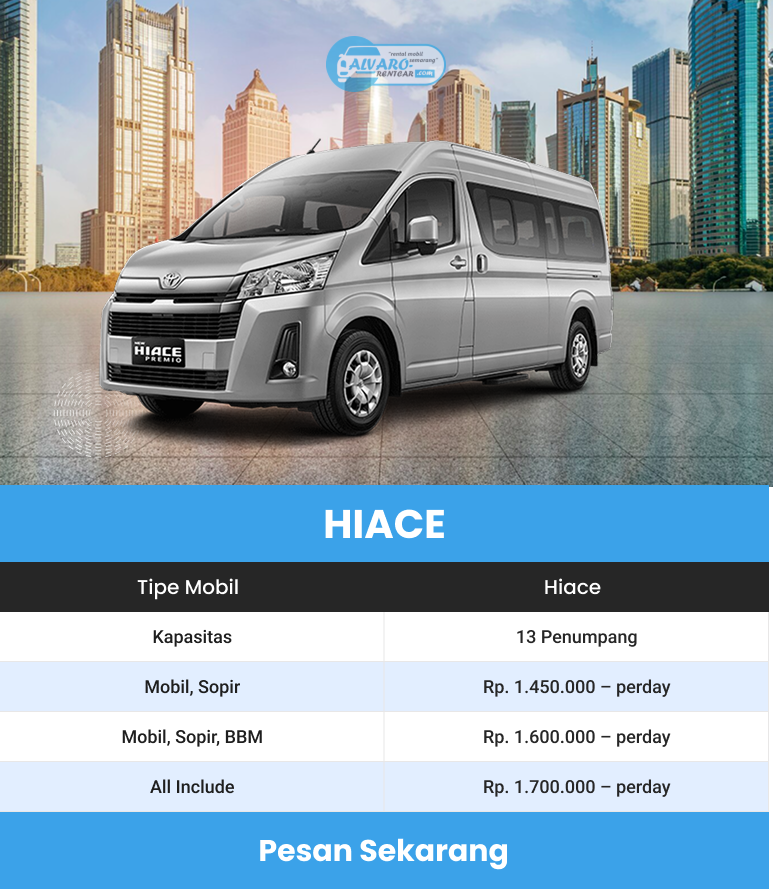 rental mobil jakarta hiace